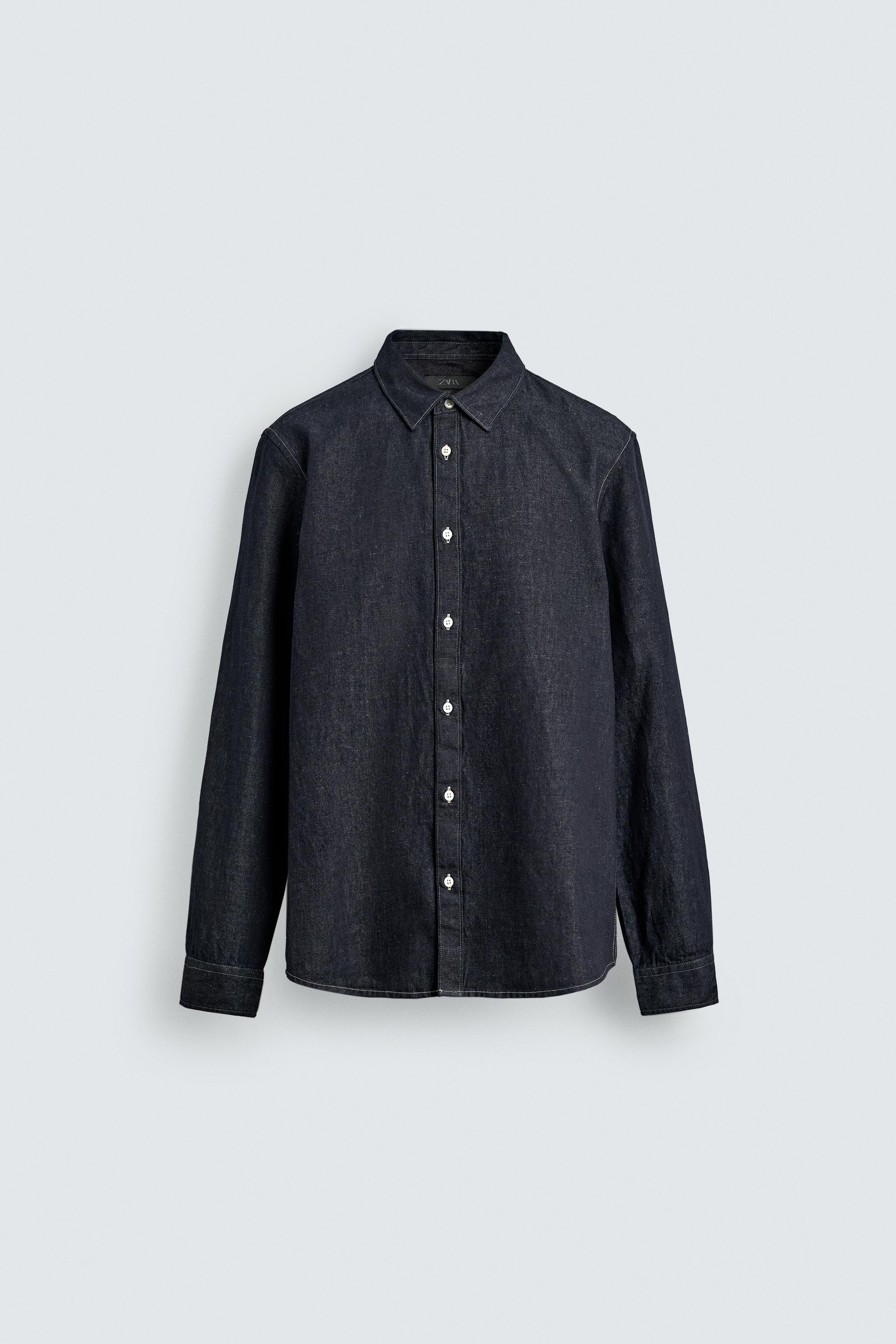 LIGHTWEIGHT COTTON - LINEN DENIM SHIRT